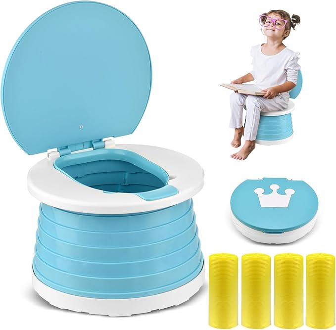 Portable Potty for Toddler Travel Foldable Potty Seat for Toddler Training Toilet for Kids Boys G... | Amazon (US)