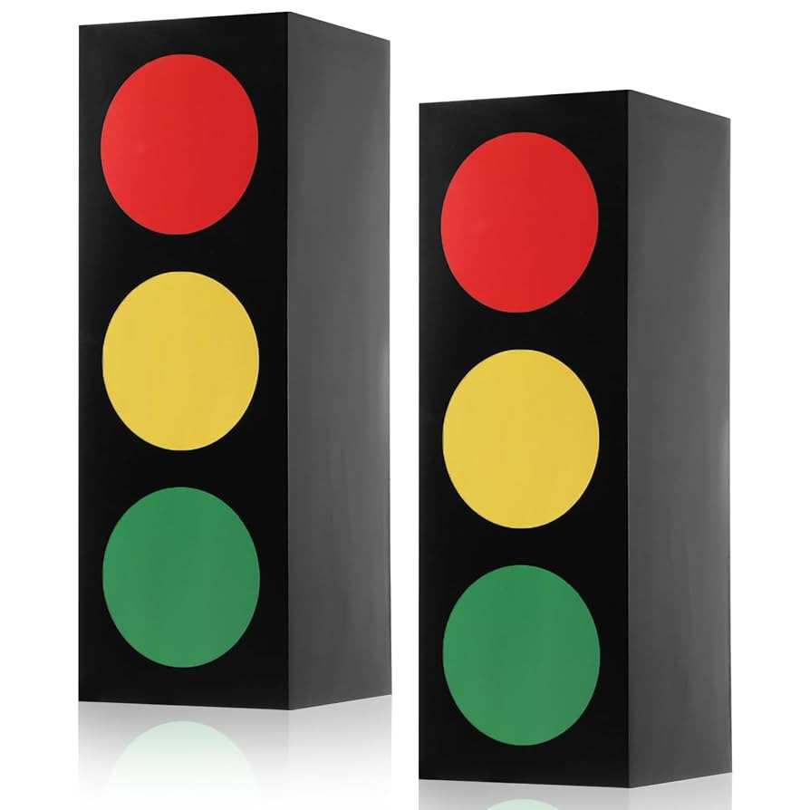 Zhanmai 2 Pcs Traffic Light Favor Boxes Decor 17'' Transportation Boxes for Centerpieces Traffic ... | Amazon (US)