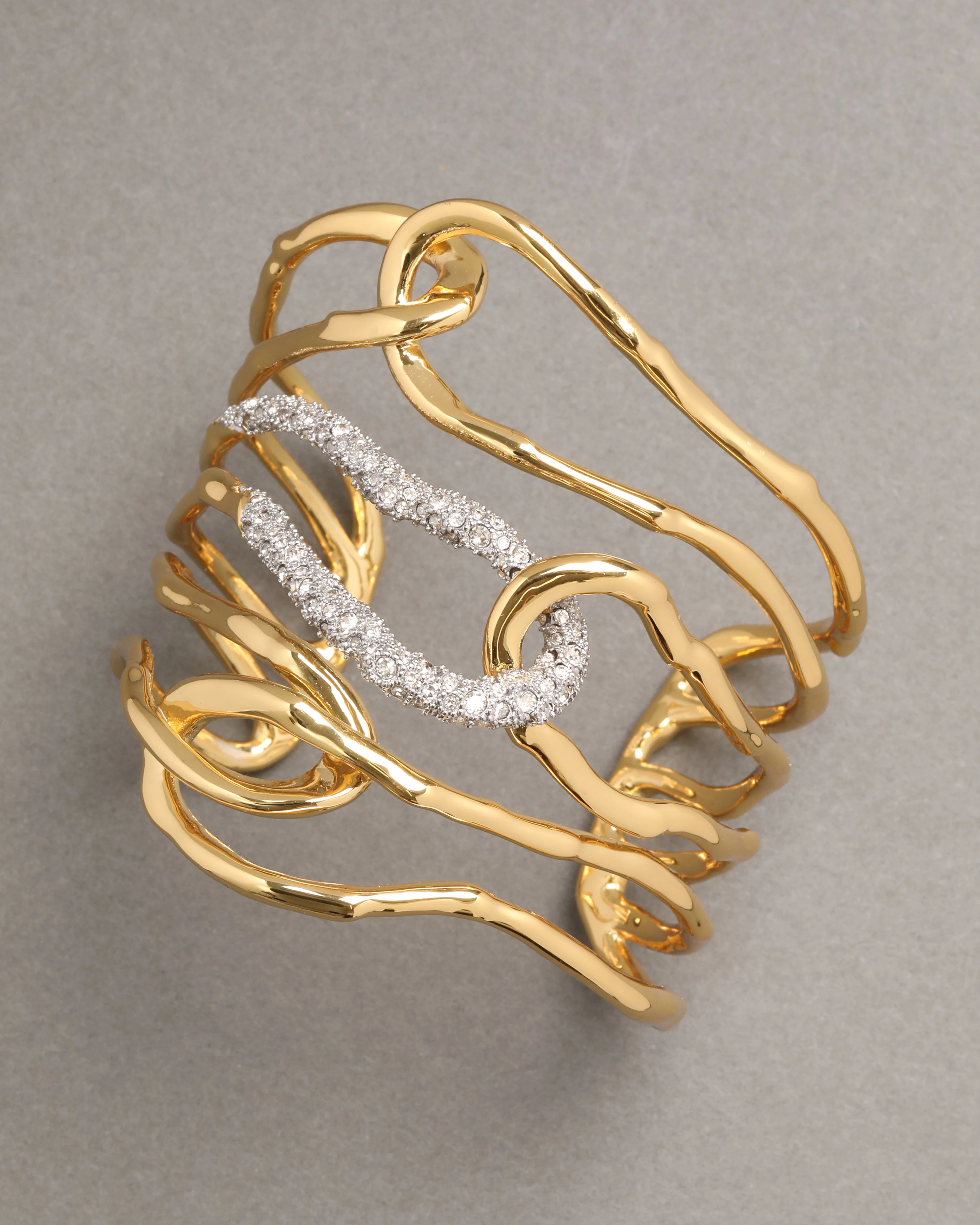 Gold Solanales Large Twisted Cuff Bracelet | ALEXIS BITTAR | Alexis Bittar