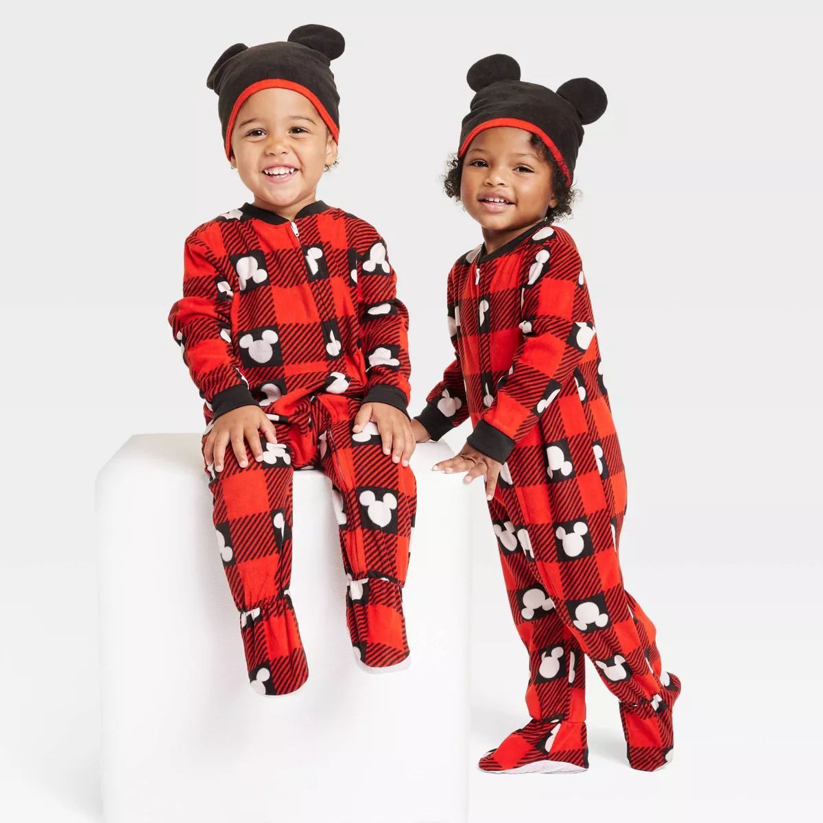 Toddler Disney 100 Mickey Mouse Matching Family Union Suit - Red | Target