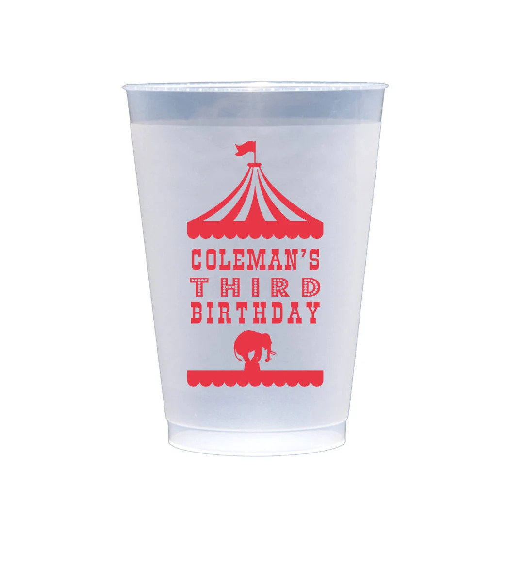 Circus birthday cups, Circus themed party, Circus cups, Under the big top, Birthday cups, Persona... | Etsy (US)