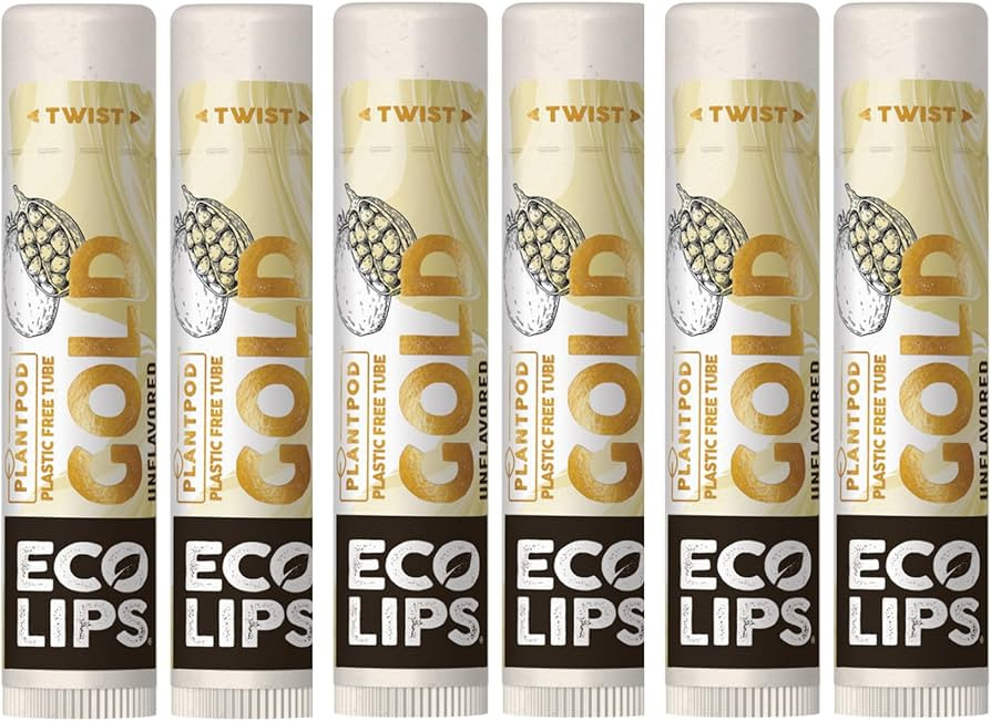 Eco Lips GOLD 100% Organic Lip Balm with Baobab - Soothe and Moisturize Dry, Cracked and Chapped ... | Amazon (US)