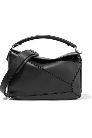 Loewe - Puzzle Leather Shoulder Bag - Black | NET-A-PORTER (US)
