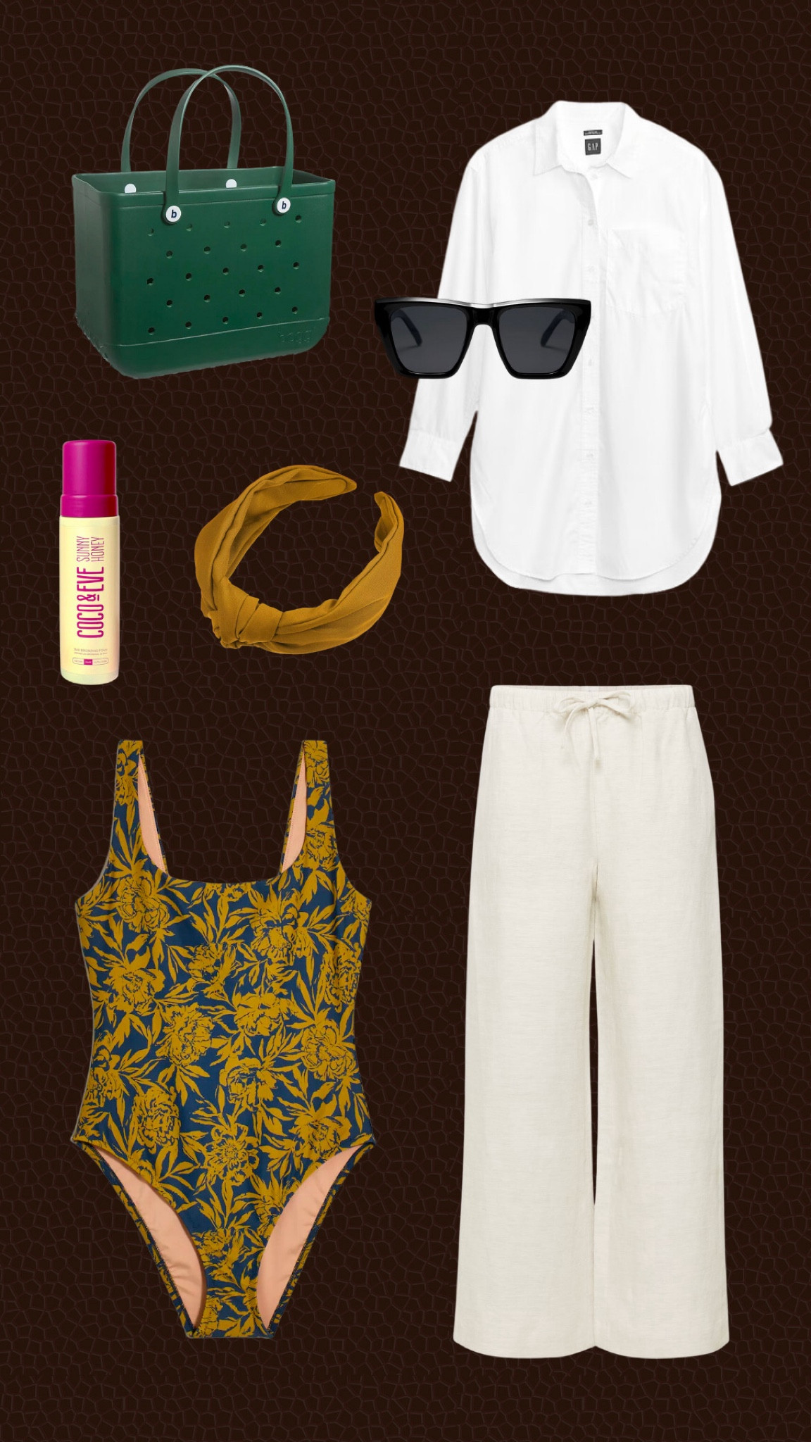 My Pool Party Outfit ☀️ I wore this the other night when we had our outdoor pool party movie night! Read more about the pool party details at ChrisLovesJulia.com

Bogg beach bag, white button down shirt, sunglasses, Coco & Eve self tanner, knotted headband, floral one piece swimsuit, chain hoop earrings, linen pants

#LTKStyleTip #LTKU #LTKSwim