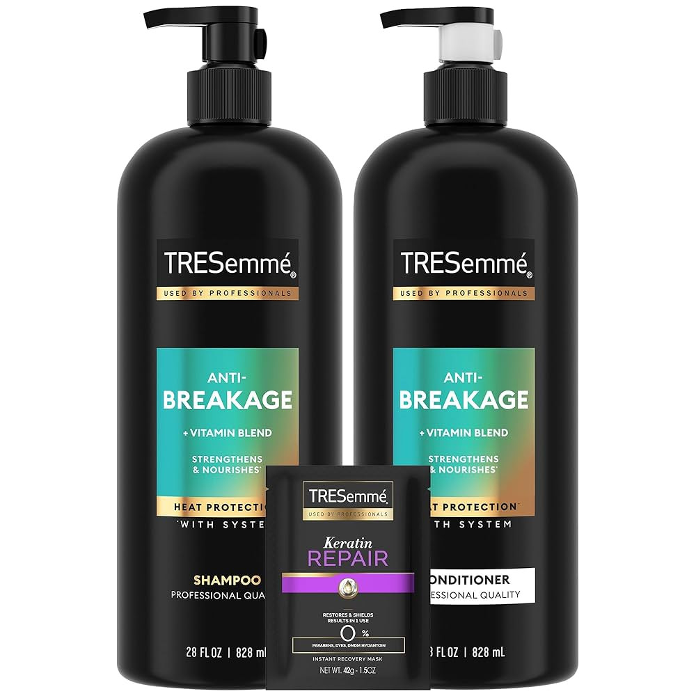 TRESemmé Shampoo & Conditioner, Anti-Breakage + Keratin Mask – Strengthening Products for Dry,... | Amazon (US)