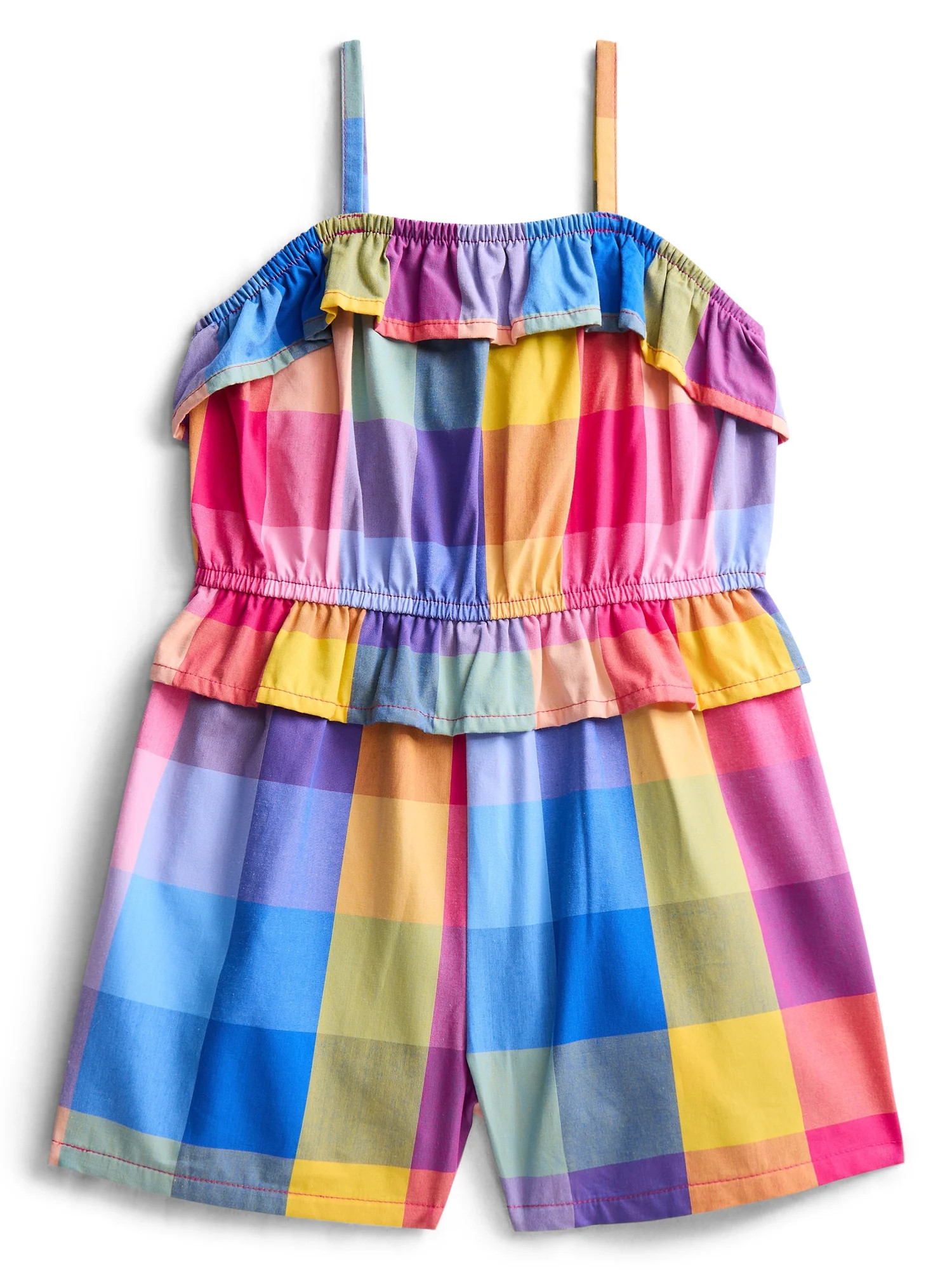 Wonder Nation Toddler Girls Printed Fashion Romper, Sizes 12M-5T | Walmart (US)