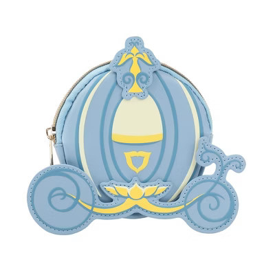 Disney Cinderella Enchanted Carriage Blue 5" Coin Pouch Wristlet Wallets | Target