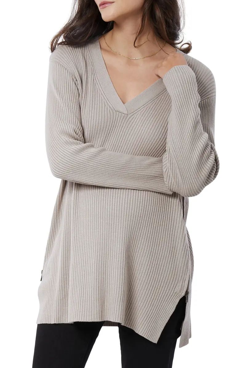 Ingrid & Isabel® Side Zip Maternity/Nursing Sweater | Nordstrom | Nordstrom