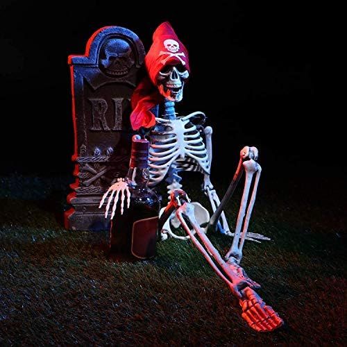 Sizonjoy 35" Posable Halloween Skeleton, Full Body Plastic Skeleton with Movable/Posable Joints-P... | Amazon (US)