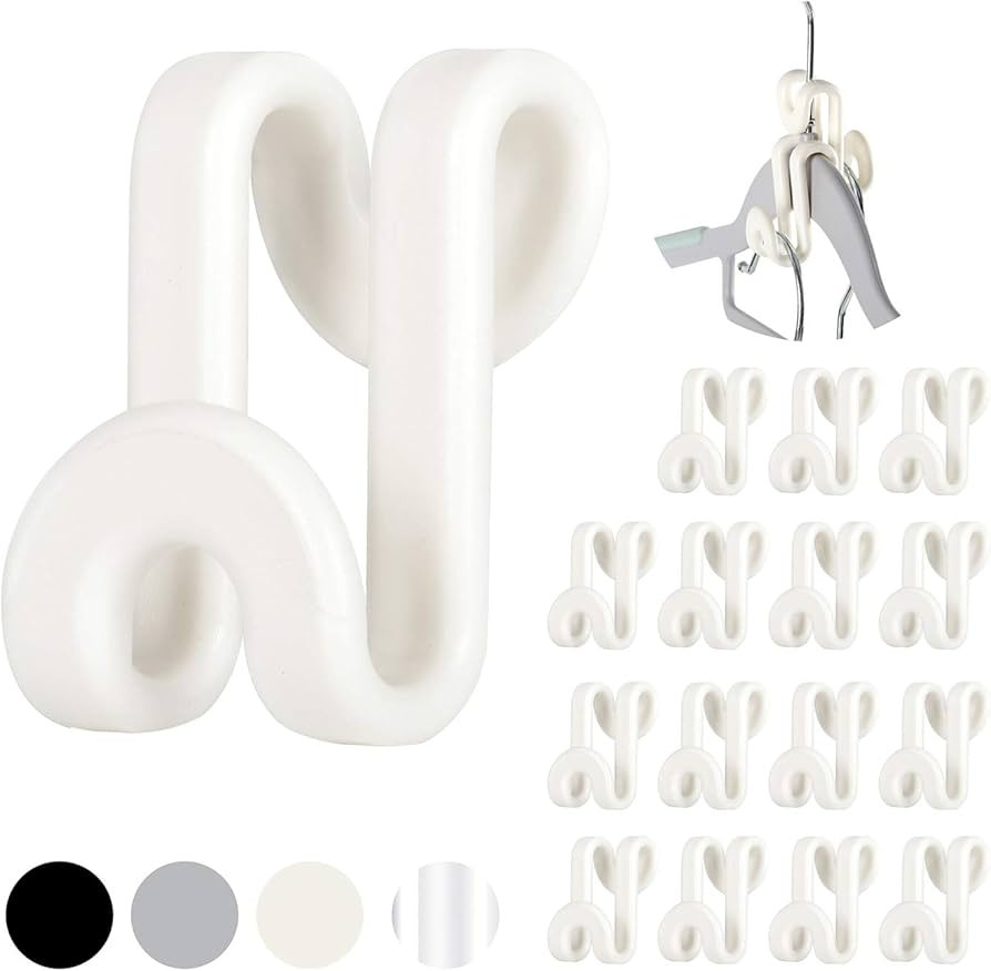 Mlici Cascading Hanger Connector, 60 Pcs Plastic Connector Hooks for Velvet Hanger or Clothes Han... | Amazon (US)