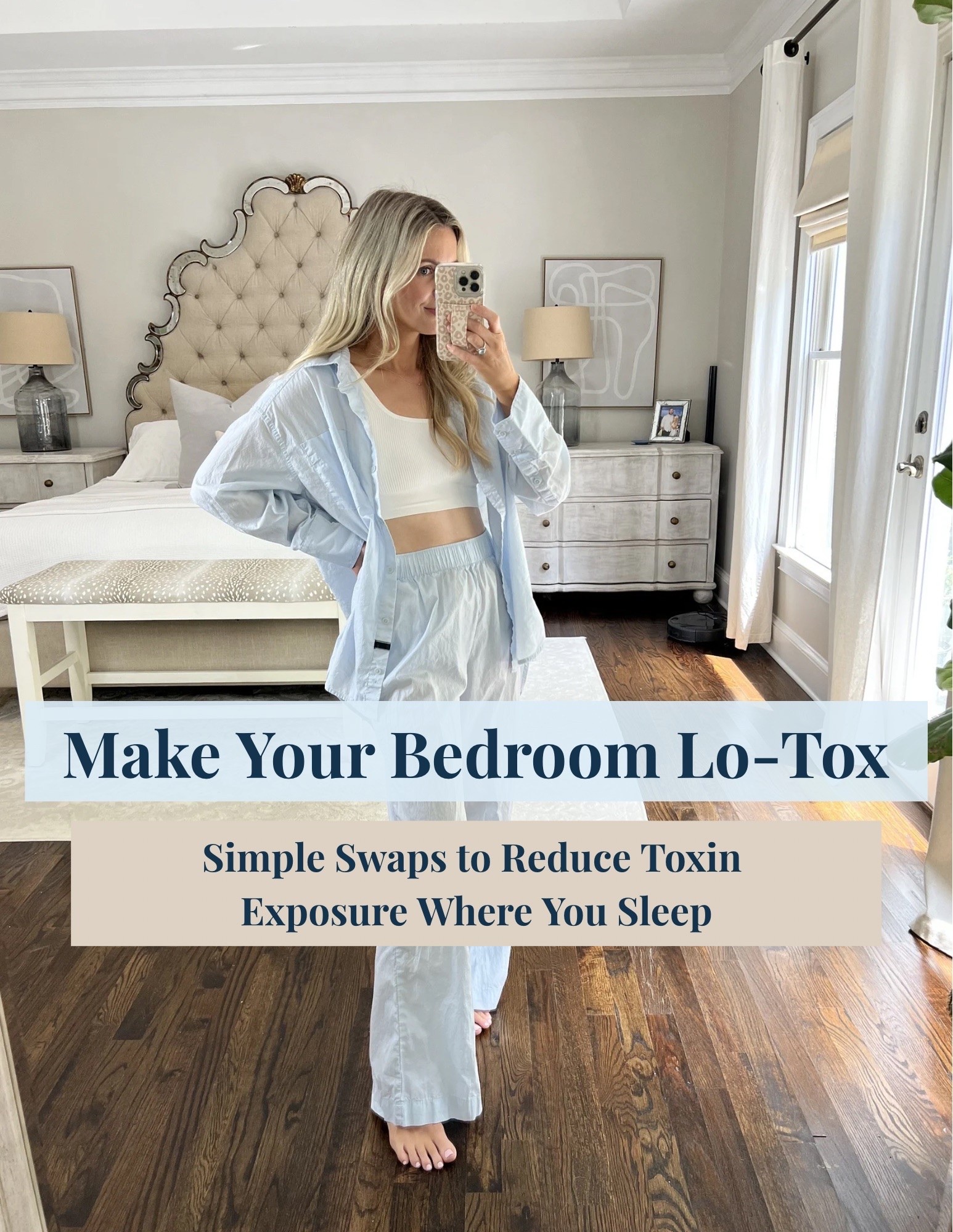 Did you know the average human spends approximately 1/3 of their life in the bedroom?  

With synthetic bedding, fragranced detergents, off-gassing mattresses, blue light from devices, the exposure level all adds up over time. I’ve spent years researching + swapping out the products in my bedroom and these are my top #LoTox  recs! 

Some of these are quick and easy swaps like sheets or lightbulbs, others are more of an investment, such as a mattress. 

It can be overwhelming to think about swapping everything all at once (it took me literally years to research and swap out most of the products in my bedroom).  Don’t stress about overhauling everything all at once, just save this list for later when you’re ready to make a swap! 

I like to use what I called the “one in, one out” method.  The next time your lightbulb burns out, consider replacing it with an incandescent lightbulb.  The next time you’re looking to order a new set of sheets, maybe opt for organic cotton instead of a polyester blend.   One in, one out, is easier to manage than a massive overhaul! Let me know in the comments if you have any questions or are looking for another #LoTox rec. 
#LoToxHome

#LTKHome #LTKselfcare #LTKmomlife