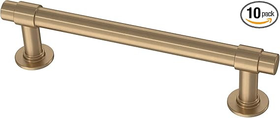 Franklin Brass P29617Z-CZ-B Straight Bar 4 Inch Cabinet Pull, 4" (102 mm)- Pack of 10, Champagne ... | Amazon (US)
