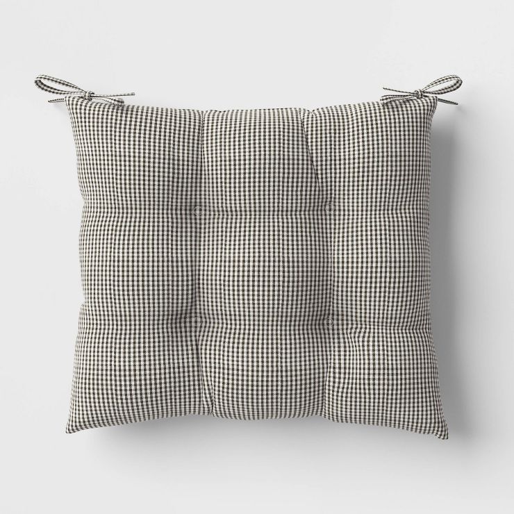 Square Outdoor Seat Cushion Micro Gingham - Threshold™ designed with Studio McGee | Target