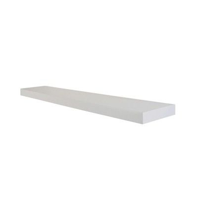 48" Slim Low Profile Floating Wall Shelf White - Inplace | Target