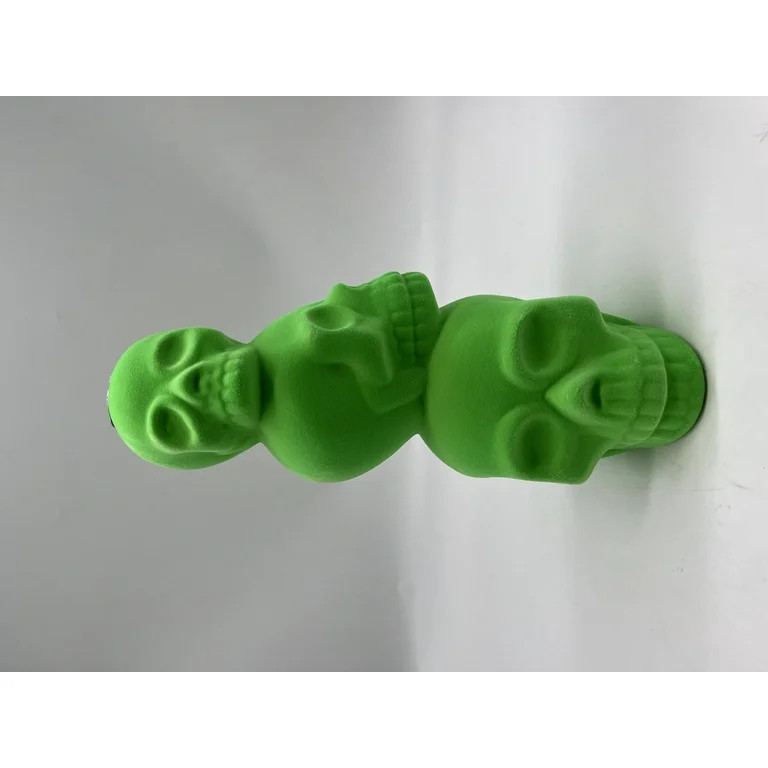 Halloween Green Flocked Skulls Decoration, by Way To Celebrate - Walmart.com | Walmart (US)