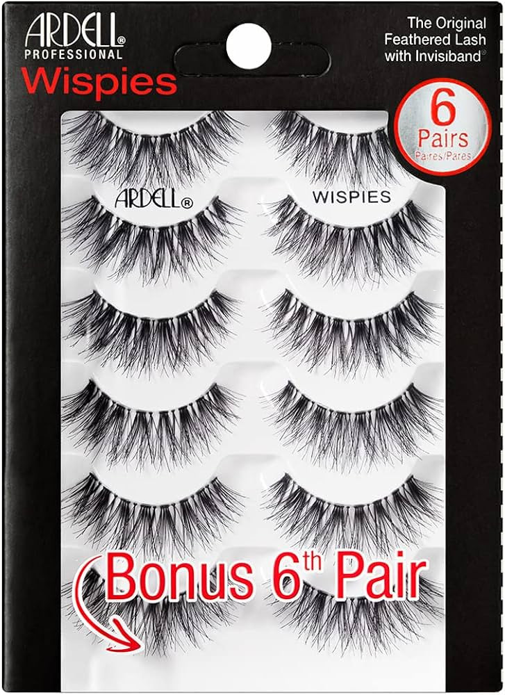 Ardell False Eyelashes Wispies Black, 1 pack (6 pairs of strip lashes per pack) | Amazon (US)