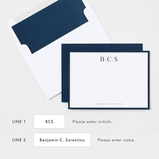 Personalized Executive Stationery Note Cards, Set of 24 | Mark and Graham