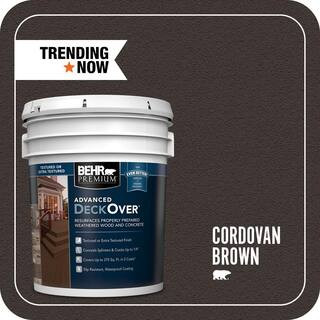 5 gal. #SC-104 Cordovan Brown Textured Solid Color Exterior Wood and Concrete Coating | The Home Depot