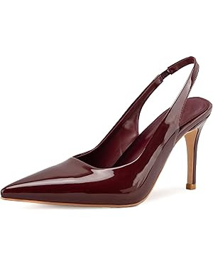 Slingback Heels for Women Pointed Toe Stiletto Heels Closed Toe Pumps Slip on High Heels 2.95 inc... | Amazon (US)