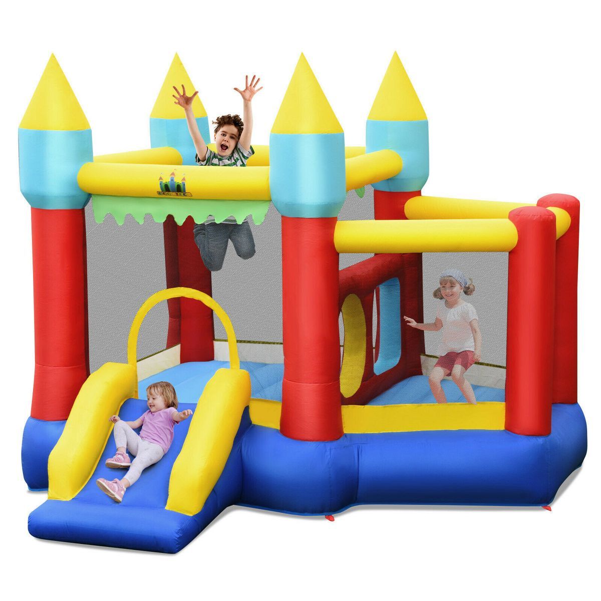 Costway Inflatable Bounce House Slide Jumping Castle Ball Pit Tunnels Without Blower | Target