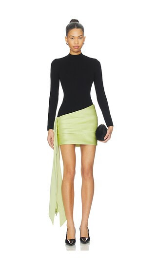 ET OCHS Simone Knit Combo Dress in Black,Green. - size 6 | Revolve Clothing (Global)