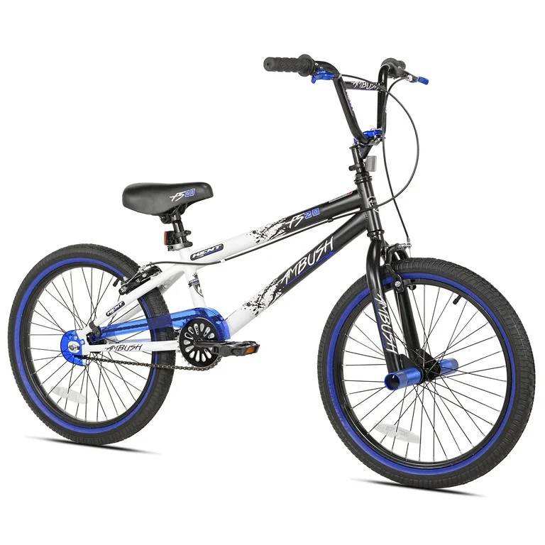 Kent Bicycles 20" Boy's Ambush BMX Child Bike, Black/Blue | Walmart (US)