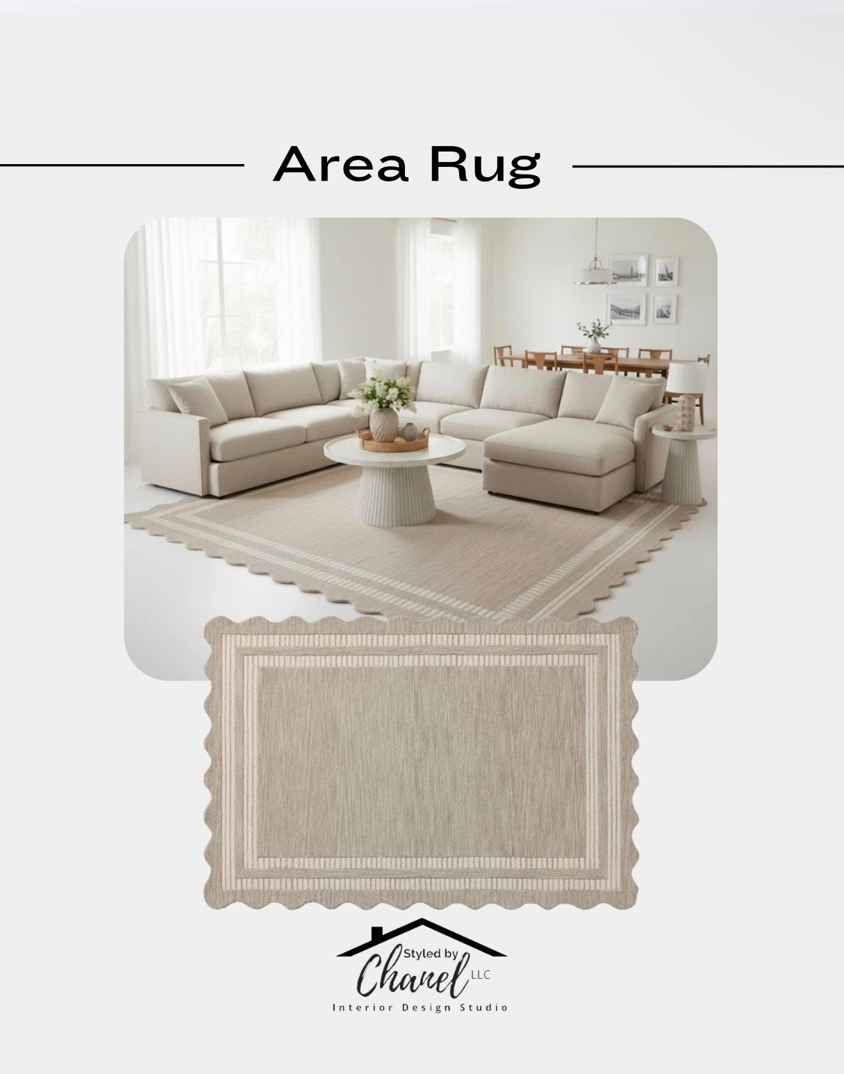 Area Rug
Wool area rug with playful scalloped edges. It’s polish and soft and a beautiful accent to any room. 

#LTKHome