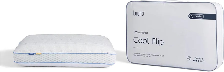 Travesseiro Luuna Cool Flip de Espuma Viscoelástica de Gel, Termoregulável, Antialérgico, Anti... | Amazon (BR)
