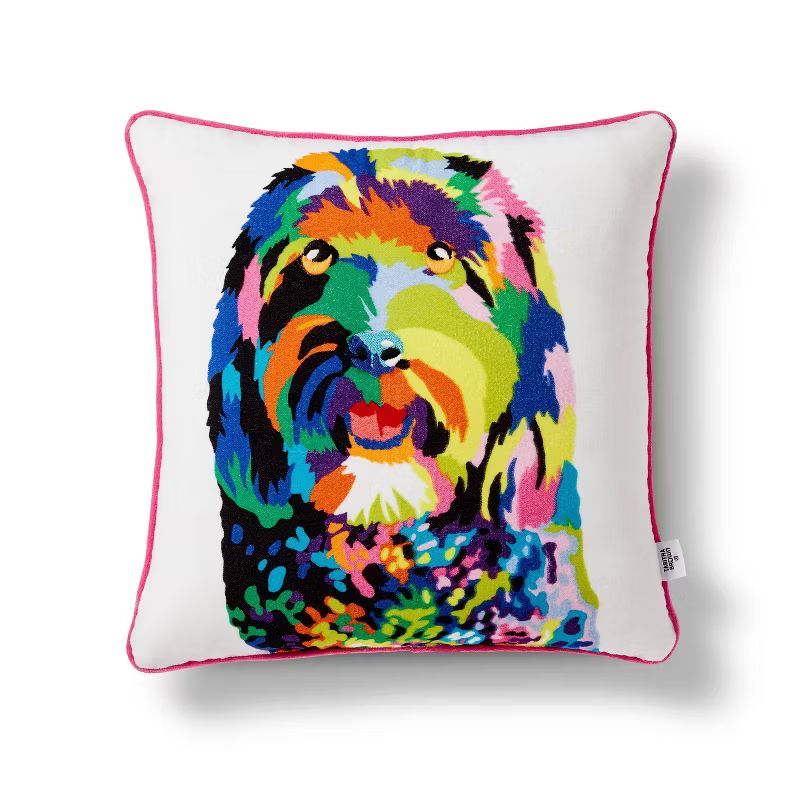 Plush Dog and Striped Decorative Pillow - Tabitha Brown for Target | Target