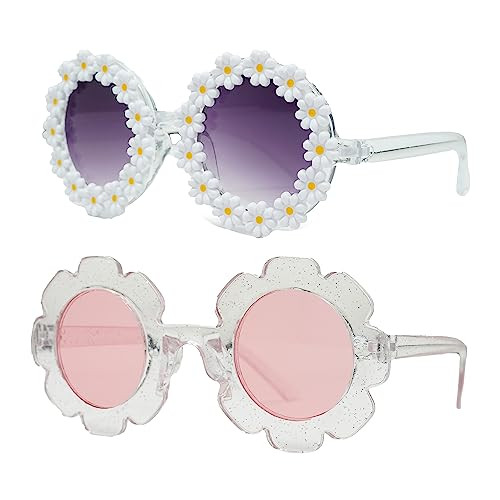 Funky Junque Kids Sunglasses Girl Boy Toddler Baby Sunnies Round Flower Heart Shaped Outdoor Beac... | Amazon (US)