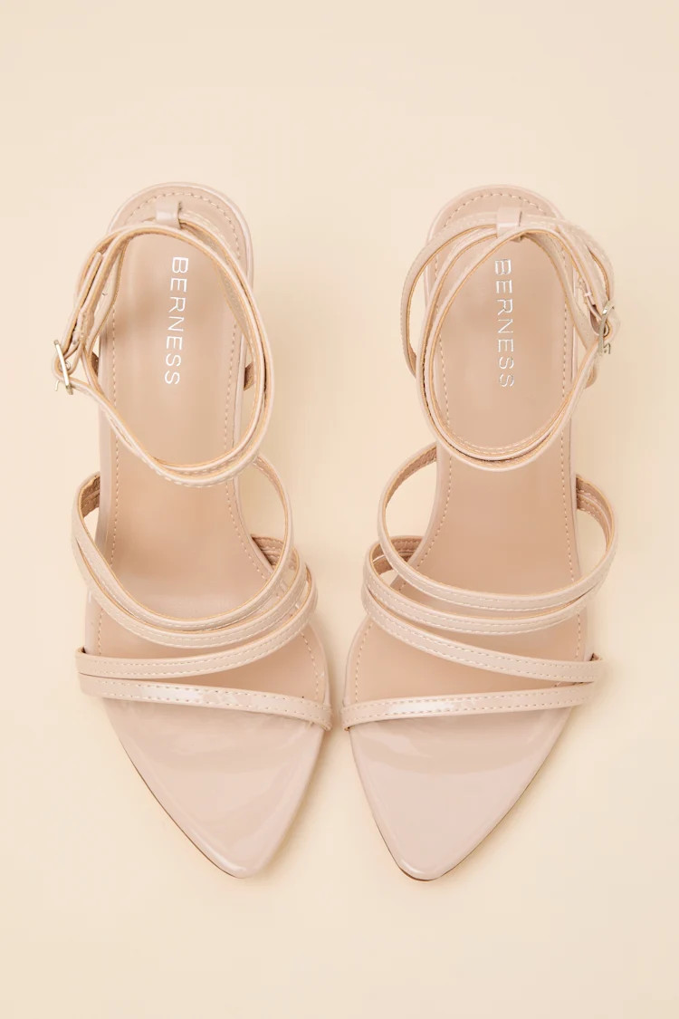 Adeana Beige Strappy Ankle Strap High Heel Sandals | Lulus