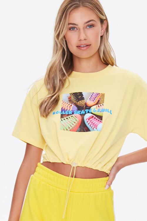 Moxi Skates Graphic Drawstring Tee | Forever 21 (US)