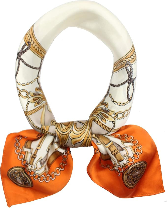 ANDANTINO 100% Real Mulberry Silk Scarf -21'' x 21''- Lightweight Neckerchief –Women Men Small ... | Amazon (US)