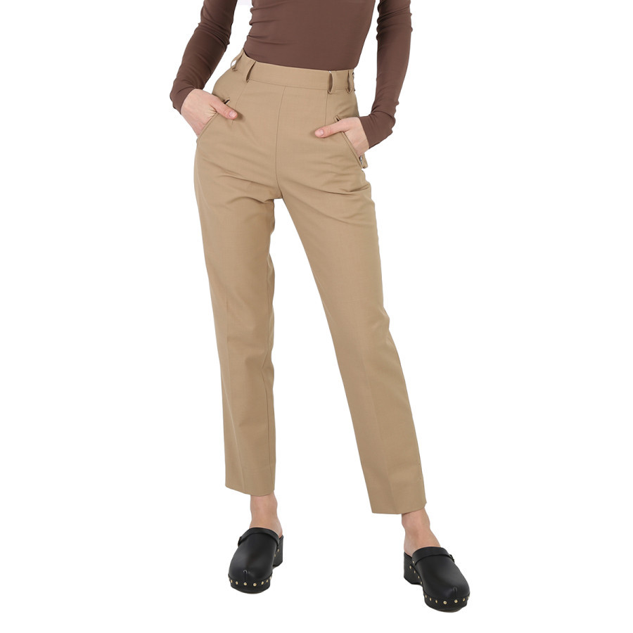 Maison Margiela Ladies Tan Four-Stitch Tailored Trousers, Brand Size 36 (US Size 2) | Jomashop.com & JomaDeals.com
