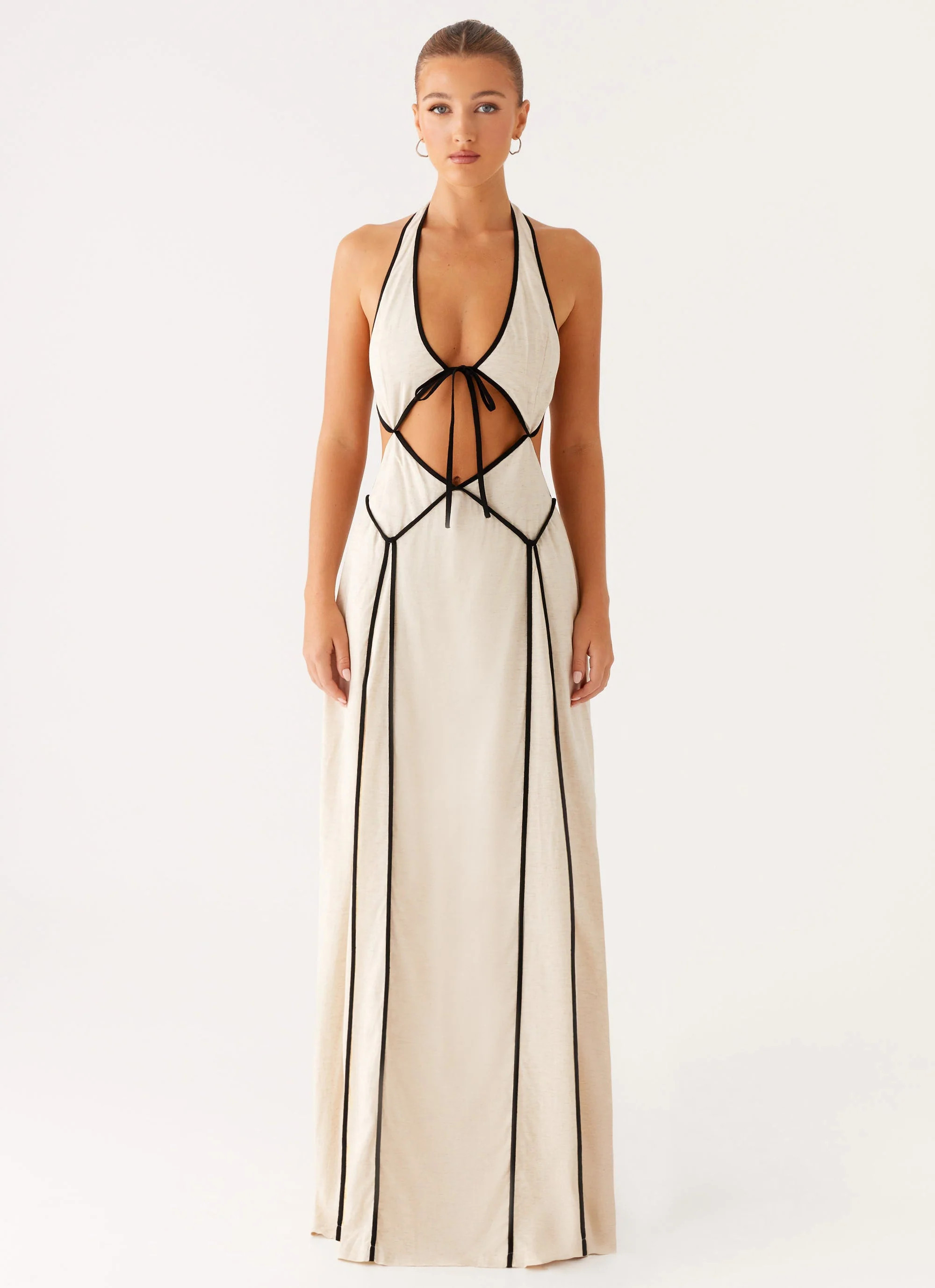 Sonnet Maxi Dress - Oatmeal | Peppermayo (Global)