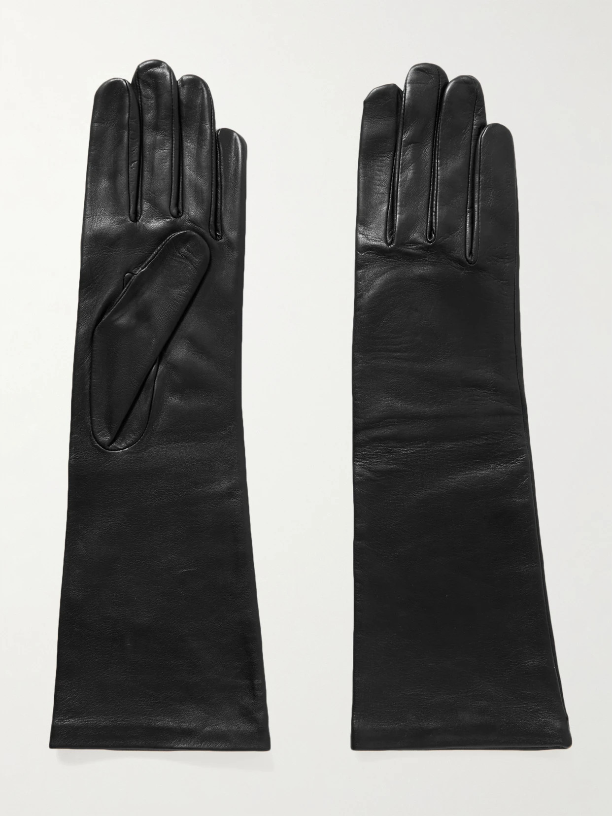 Agnelle - Celia Leather Gloves - Black | NET-A-PORTER (US)