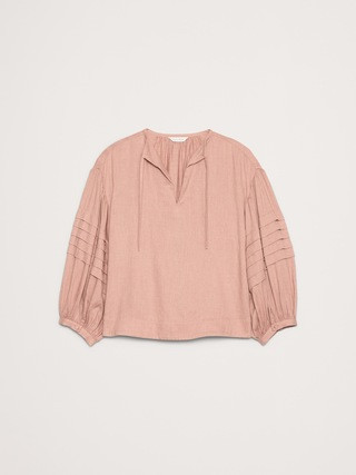 Flannel Peasant Blouse | Banana Republic (US)