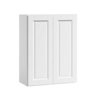 27 in. W x 12 in D x 36 in. H in. Traditional White Plywood Ready to Assemble Kitchen Wall Cabinet with Doors, Shelves | The Home Depot