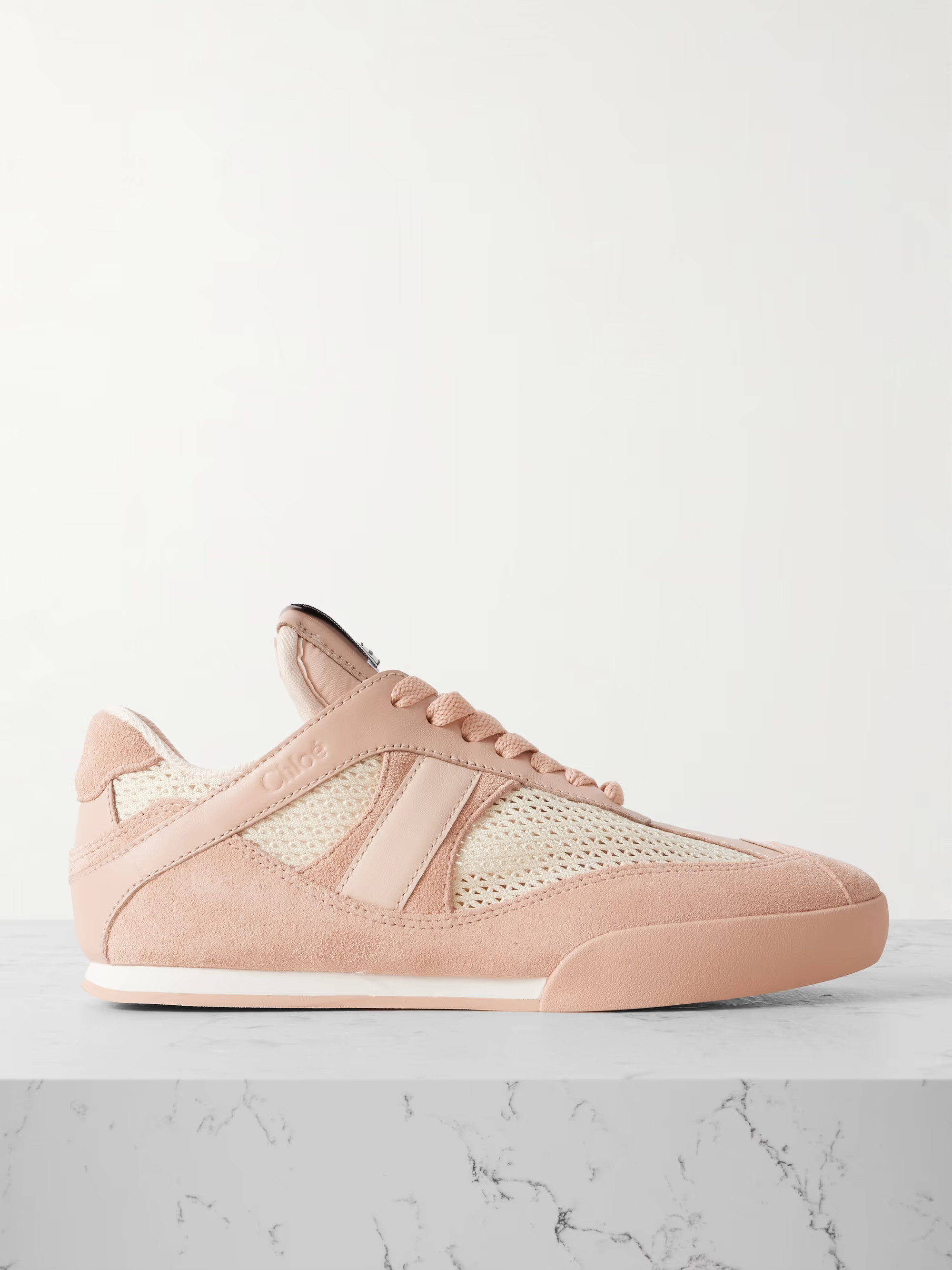 Kick leather and suede-trimmed mesh sneakers | NET-A-PORTER (US)