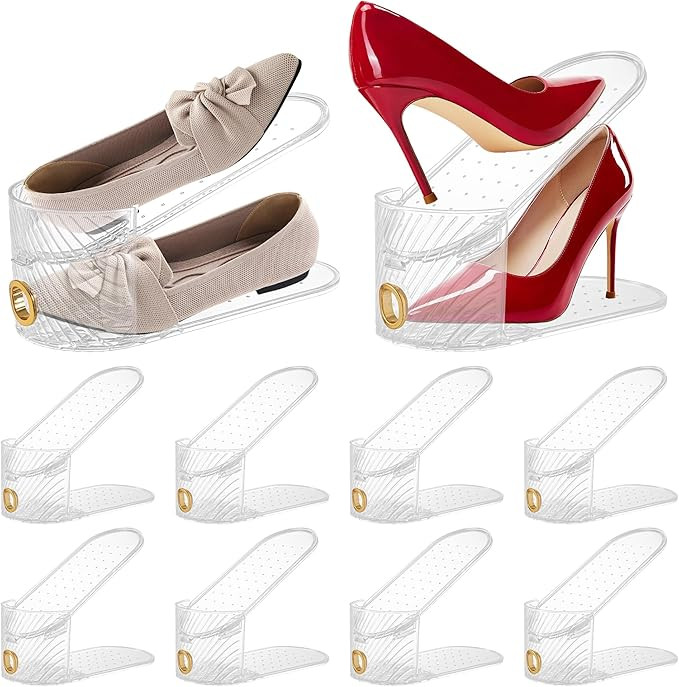 Shoe Slot Organizer 10 Pack - Shoe Slots，Can Save 50% of Shoe Stackers Space，Adjustable Shoe ... | Amazon (US)