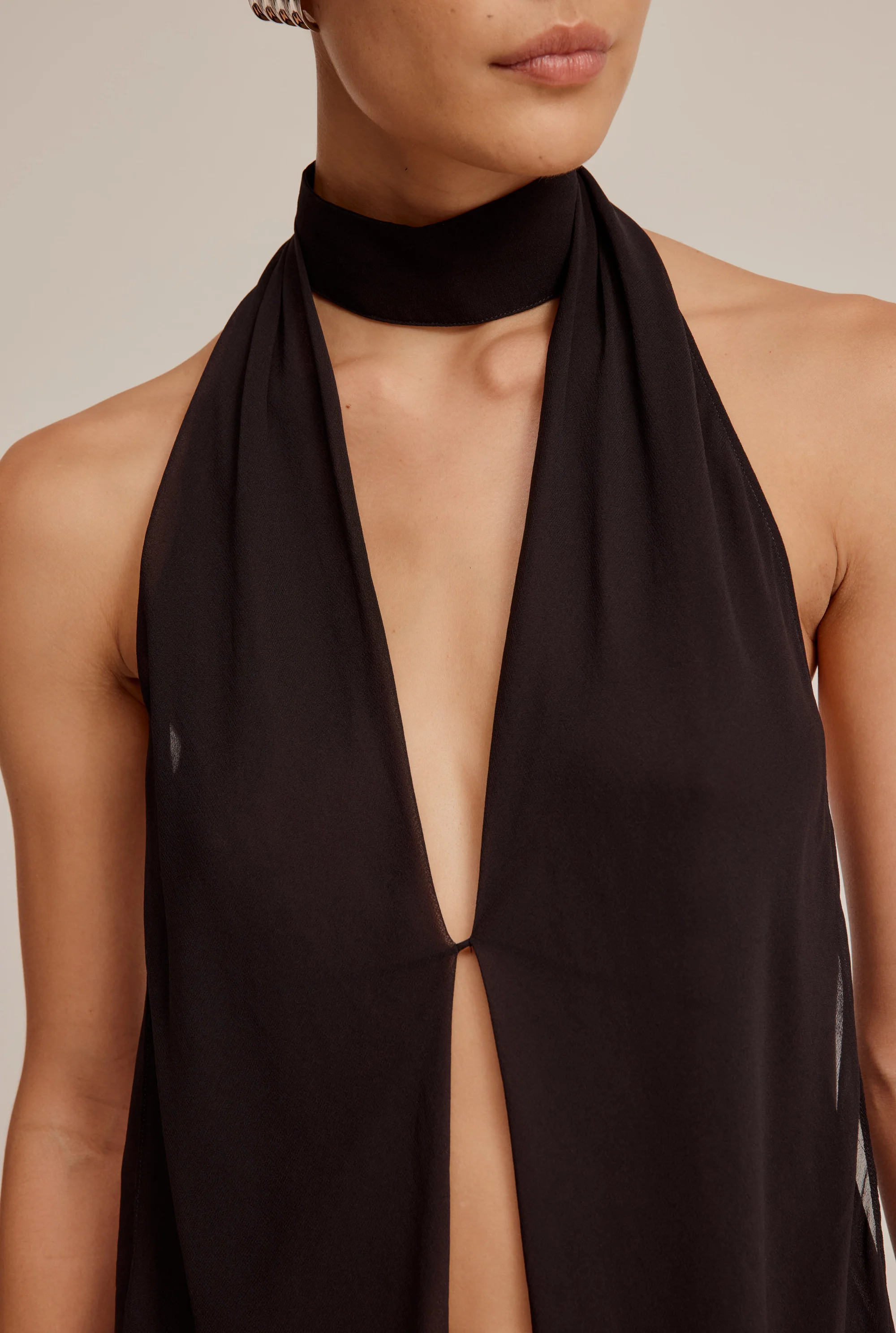 Silk Layered Halter Top | Venroy AU