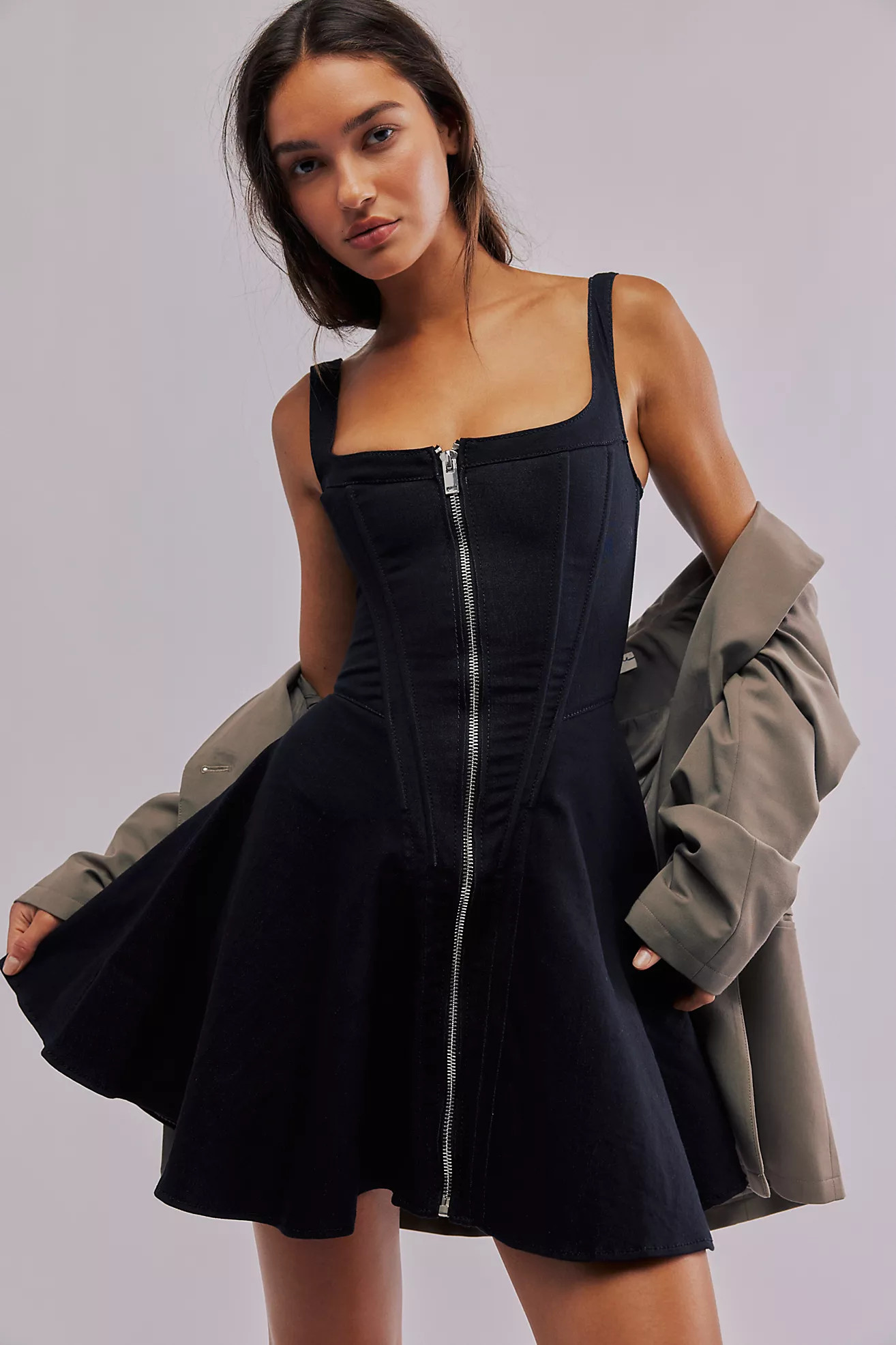 Understated Leather Lana Denim Dress | Free People (Global - UK&FR Excluded)
