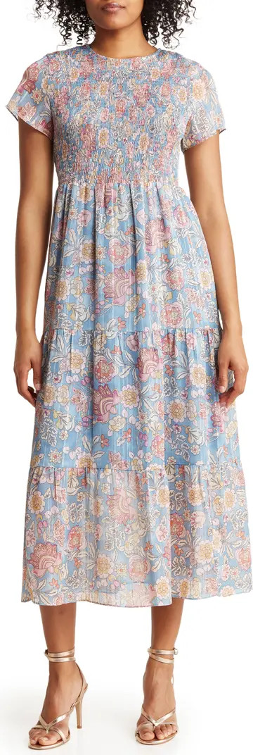 Smocked Bodice Floral Maxi Dress | Nordstrom Rack