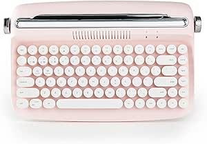 YUNZII ACTTO B303 Wireless Keyboard, Retro Bluetooth Aesthetic Typewriter Style Keyboard with Int... | Amazon (US)