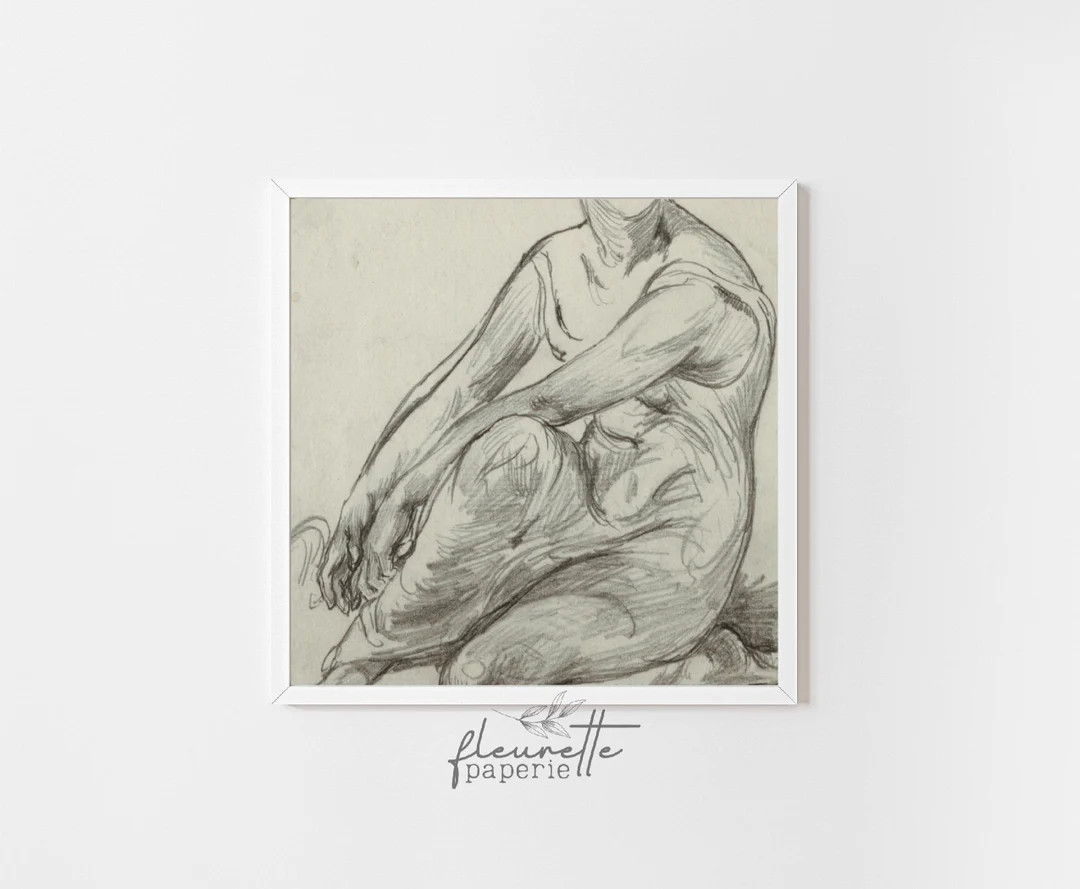 Pencil Portrait Sketch | Woman Study | Vintage Print | Printable Art | Home Decor | Instant Wall ... | Etsy (CAD)