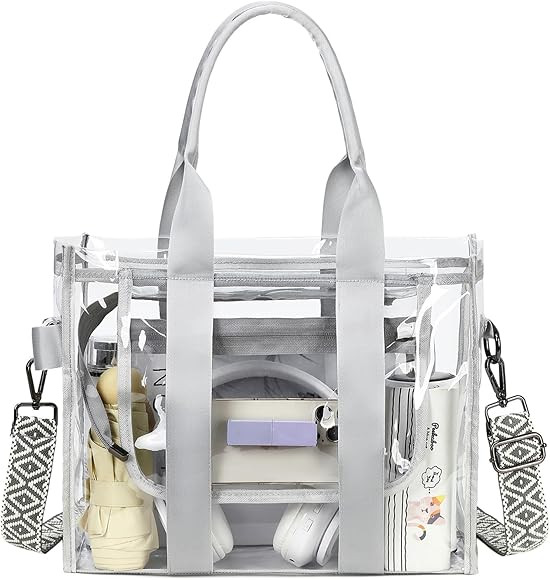 Clear Bags for Women Clear Tote Bag, Clear Crossbody Bag, Stadium Approved Clear Purse for Sports... | Amazon (US)