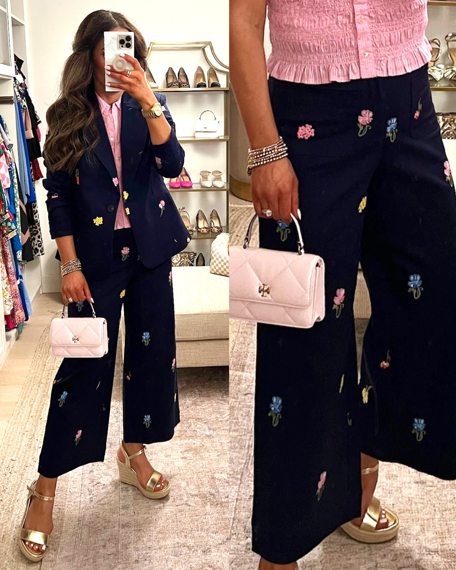 This fabulous floral blazer is back in stock! Runs true to size, wearing size small. Pants are true to size or size up if between size 2. 

#LTKootd