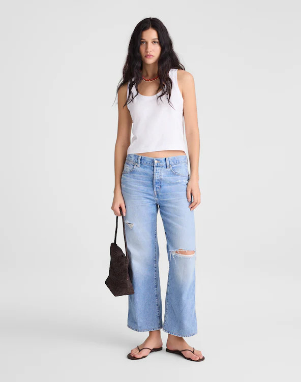 The Easy Crop Scoopneck Tank in Soft Slub | Madewell
