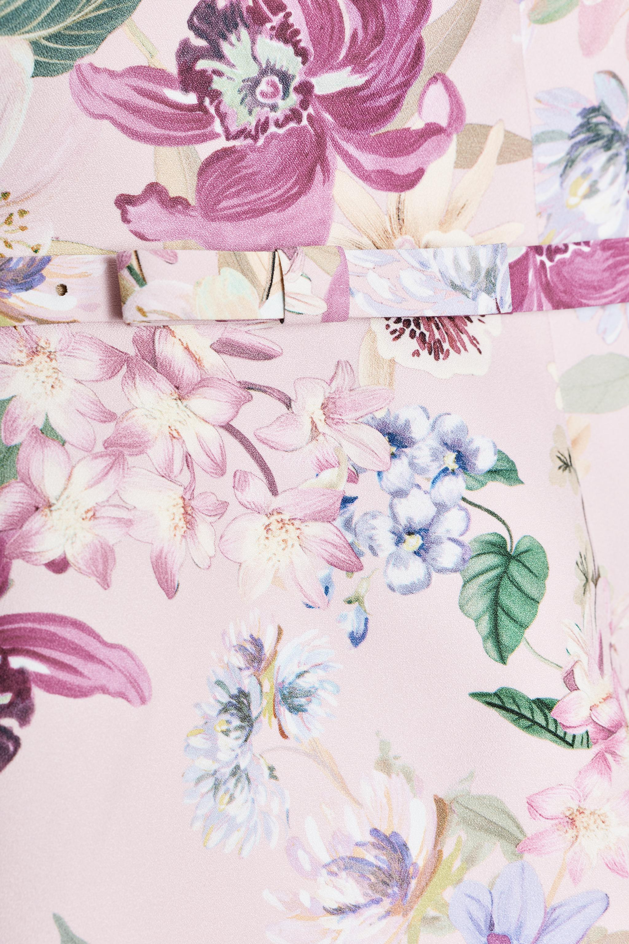 FLORAL PRINT BELTED BUSTIER TOP | Zara US