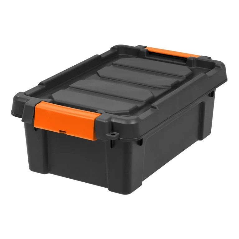 IRIS USA, 3 Gallon Heavy Duty Plastic Storage Box, Black | Walmart (US)